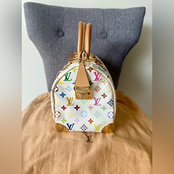 Louis Vuitton x Murakami Multicolor Monogram Speedy 30 Handbag - Picture 4 of 16